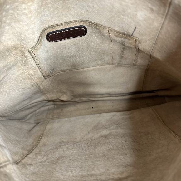 Born Wool Leather Tote Bag Southwestern‎ Boho Aztec Pattern Shoulder Purse - Picture 13 of 16